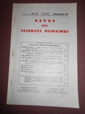 revue des sciences humaines