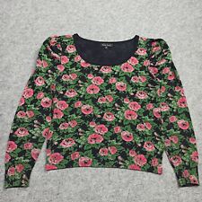Pull Floral En Coton Tricoté