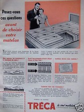 PUBLICITÉ TRÉCA LE SEUL MATELAS A SUSPENSION PULLMAN - ADVERTISING