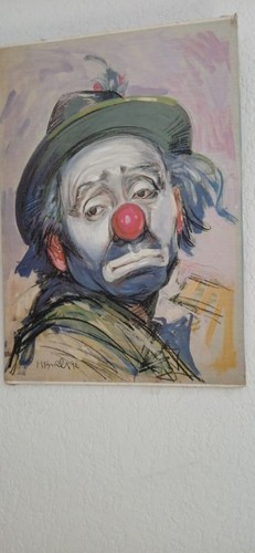 Tableau clown triste - tableau,