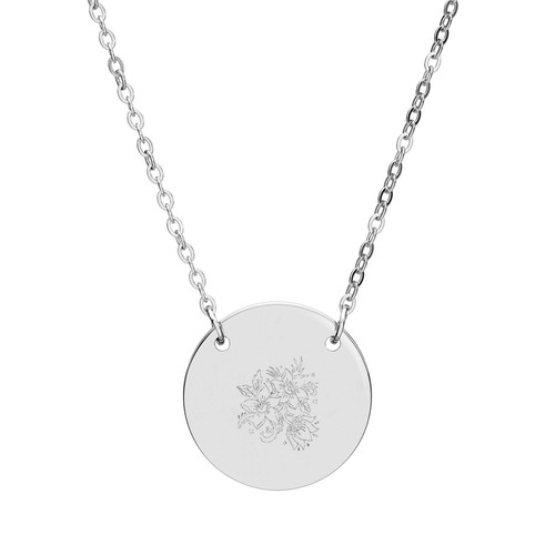 Collier cercle gravé