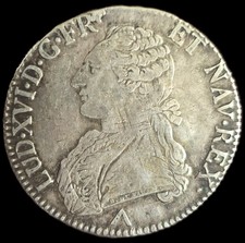 écu aux lauriers 1775 - Écu, w