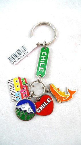 Chile key chain enamel - key,