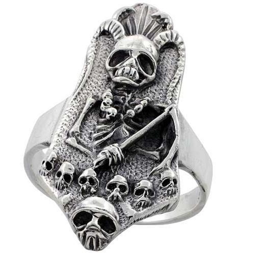 Bague motard argent - motard, en