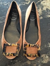 Superbe Et Authentique Ballerines Daim Roger Vivier 36,5 Tbe 