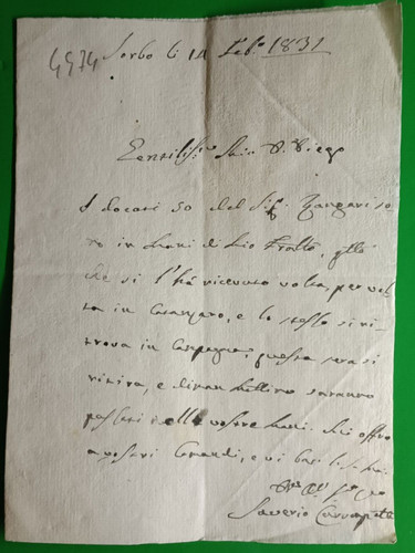 Xixe siècle lettre - Écrit, À