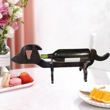 Support de vin de teckel en