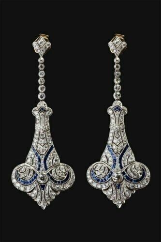 Boucles oreilles vintage art - d'oreilles,