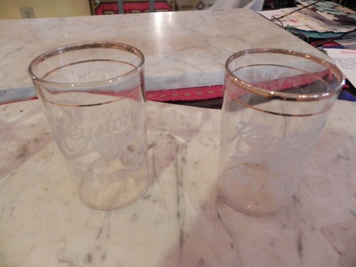 Six vintage gold rimmed - vintage,