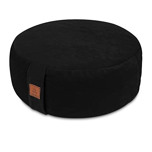 Round velvet meditation pillow - round,