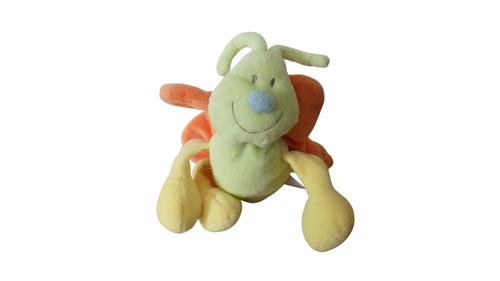 Peluche papillon vert - , jaune