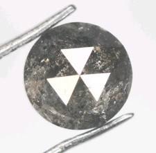 0,68 CT Diamant Naturel Loose Rose Cut 5,3 MM Diamant Sel Et Poivre