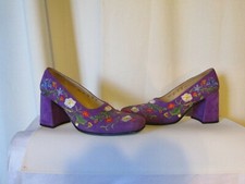 escarpins brodés free lance daim  violet  pointure 36