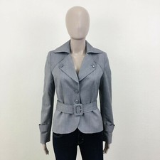 VESTE De Costume Ceinturée Grise STOCKH LM Taille EUR 36 US 6 UK 8 Petite