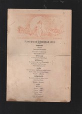 menu restaurant CUBAT   26 decembre 1895 (motif rose) (M6863B)