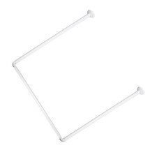 BARRE DE DOUCHE RIDEAU ALUMINIUM VERNI 3 CÔTÉS BAIGNOIRE CABINE DE DOUCHE MURAL