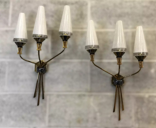 Paire appliques vintange 1950