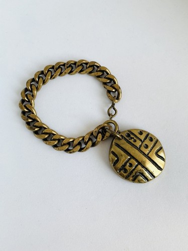 Bracelet brutaliste bronze - bracelet, en
