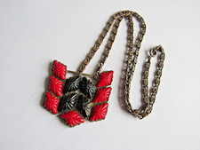 Ancien collier Ethnique - Perles de verre et métal - Travail Artisanal Kabyle ?