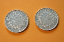 Pièces Française Argent  2 de10F 2 de 50F Etat SUP