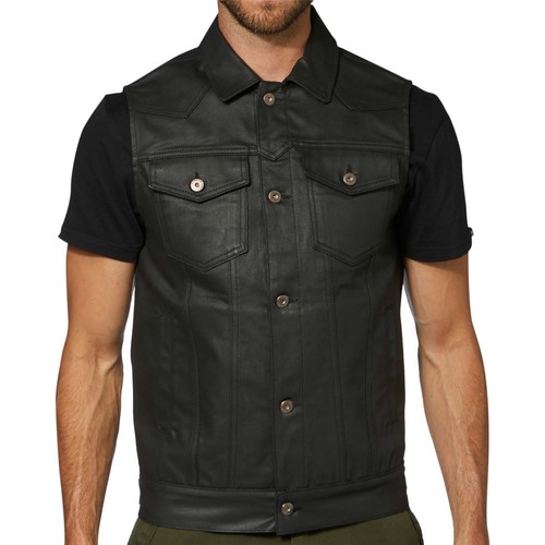 Homme motard gilet - gilet, en