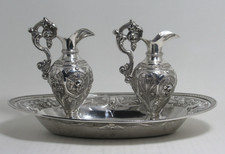 Burettes d'autel en argent 