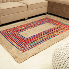 Tapis coton jute style - tapis,