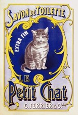 PLAQUE EN MÉTAL VINTAGE SAVON