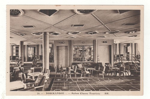 Cpa paquebot normandie - paquebot,