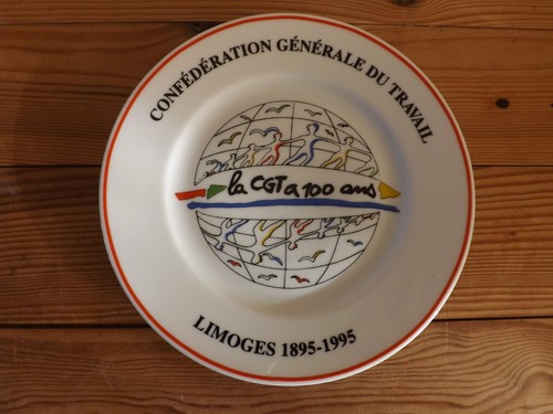 Assiette commémorative cgt - commémorative,