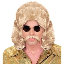 - Perruque avec barbe années 70 disco déguisements de carnaval