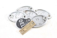 Lot Anciennes Plaquettes Oldtimer Machines KFZ Vintage Retro OIL Collection Deko