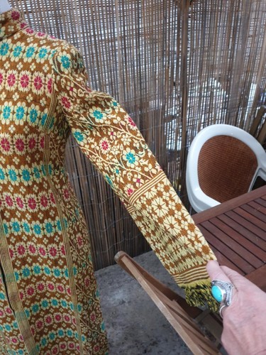 Maxi robe manteau franges - maxi, à