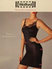 Wolford Velours Dentelle Formant Robe Couleur Crème Fauve Xs / Tasse C 57125 -