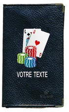 Etui carte grise noir en cuir
