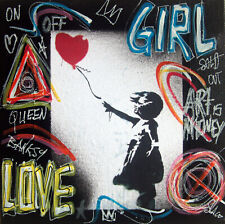 SPACO signed GIRL COEUR banksy