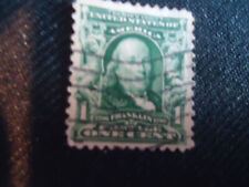 timbre united states of America- 1 one cent 1-Franklin- vert-oblitéré