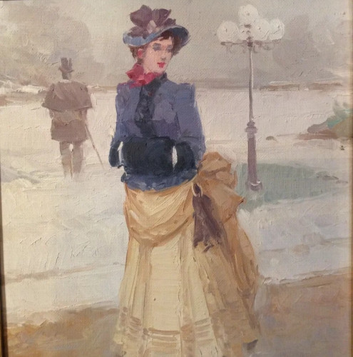 Tableau ancien huile portrait - tableau,