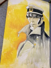 Peinture Sur Toile Corto Maltese Signée JMB