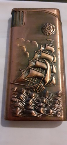 Briquet motif bateau cuivre - briquet,