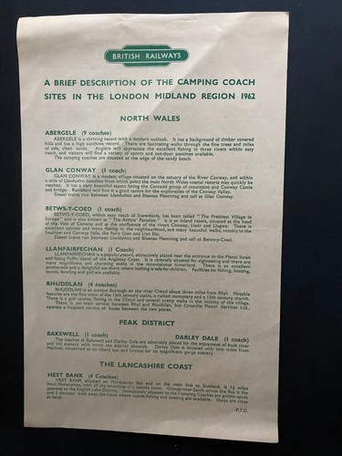1962 camping coach - coach, sites