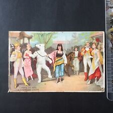 Chromo Montreuse d’Ours L’Arbre De Noël 1900 Confiserie Anciens Scraps 19thC