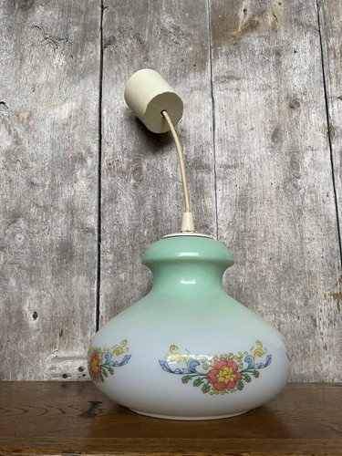 Ancienne suspension opaline - ancienne,