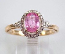 Bague saphir rose et diamant