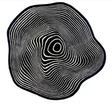 Tapis tapis noir et blanc boho