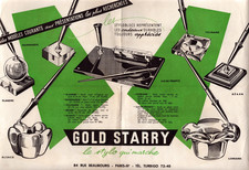 PARIS (III°) USINE de STYLOS-PLUMES "GOLD STARRY" Tract-Affiche Format A3 en1940