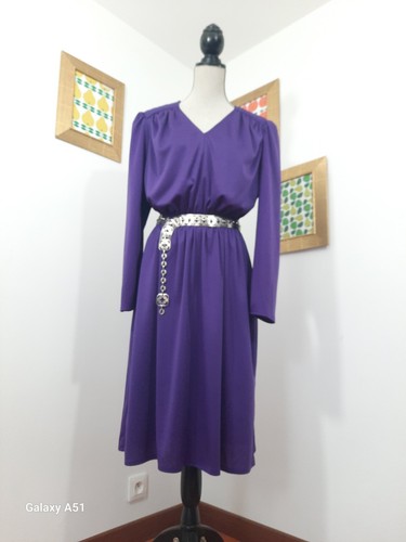 Robe hiver vintage - , violet