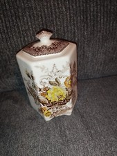 Boîte Pot à thé Anglaise MASON'S en porcelaine vintage