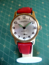 BELLE montre homme -SMOKE- plaqué or mécanique Cup 233-66