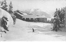 66 FONT ROMEU #22433 ERMITAGE CARTE PHOTO SKI SKIEUR